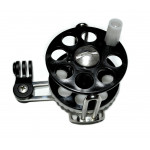 Spearfishing Speargun Reel Pelengas  Stanless Steel -Plastik with Camera Mount (Black-White)