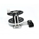 Spearfishing Speargun Reel Pelengas  Stanless Steel -Plastik with Camera Mount (Black-White)