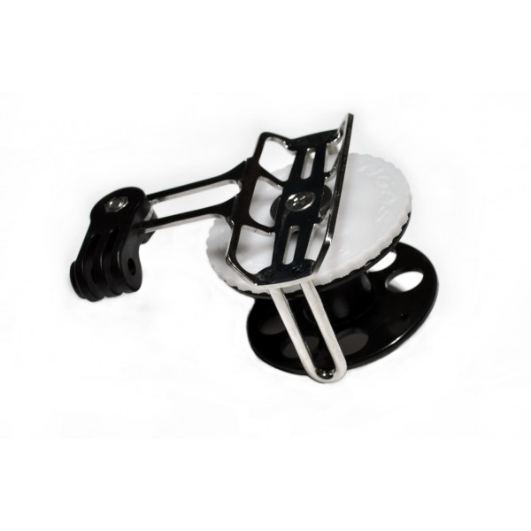 Spearfishing Speargun Reel Pelengas  Stanless Steel -Plastik with Camera Mount (Black-White)